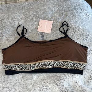NWT BROWN BIKINI TOP